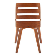 Lumi Source Trevi mid-century modern dining side chair with wooden legs and upholstered seat, stylish and comfortable for dining rooms.