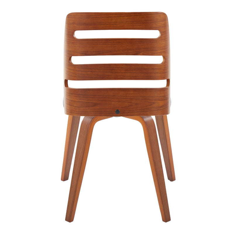 Lumi Source Trevi mid-century modern dining side chair with wooden legs and upholstered seat, stylish and comfortable for dining rooms.