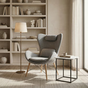 Britt Modern Grey Fabric Accent Chair — view 2