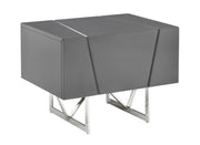 Chrysler Modern Grey Nightstand — view 2