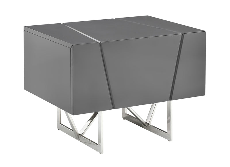 Chrysler Modern Grey Nightstand — view 2