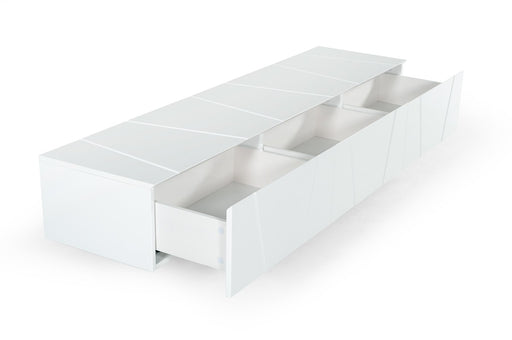 Chrysler Modern White TV Stand