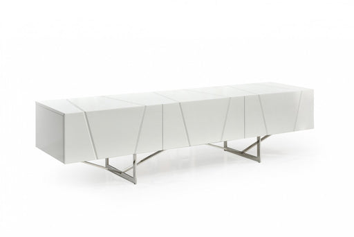 Chrysler Modern White TV Stand — view 2
