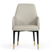 Duval Modern White & Grey Dining Chair — view 2