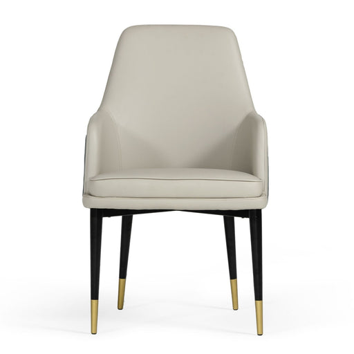 Duval Modern White & Grey Dining Chair — view 2