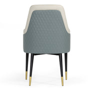 Duval Modern White & Grey Dining Chair — view 4
