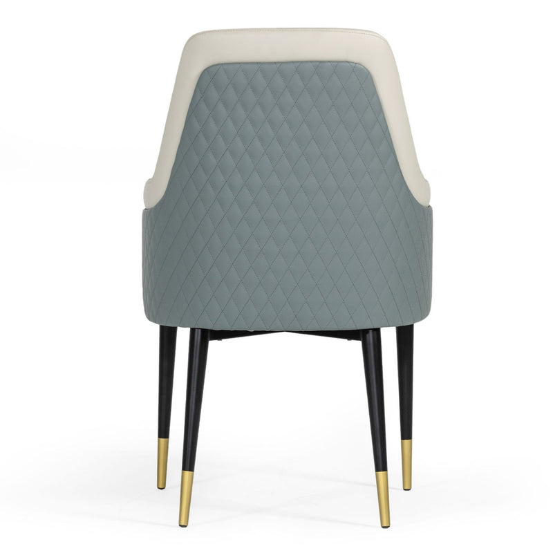 Duval Modern White & Grey Dining Chair — view 4