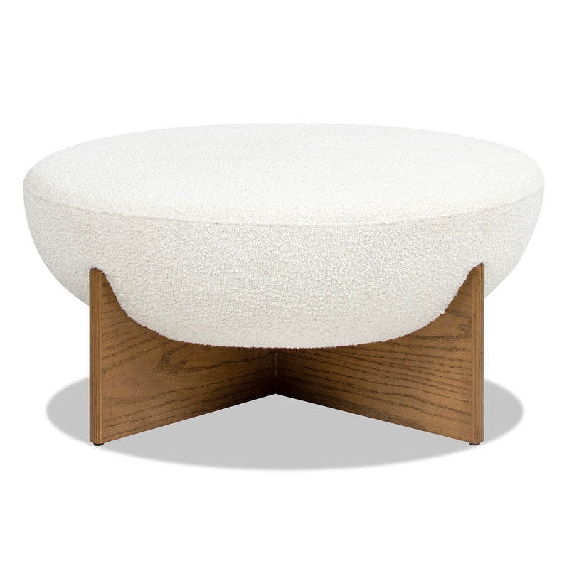 Bali - Round Upholstered Ottoman - R&R Furniture Gallery (Fountain Valley, CA)