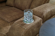 Wolfridge - Power Reclining Sofa With Adj Headrest - Brindle - R&R Furniture Gallery (Fountain Valley, CA)