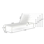 Noble House outdoor patio chaise lounge with five reclining positions, featuring cushioned seating and a sturdy frame for outdoor relaxation.