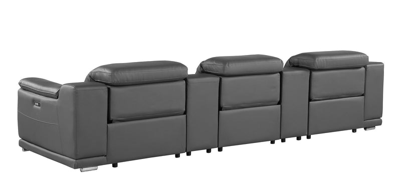 9762 - 5-Piece Modular Power Reclining Sofa And Loveseat Set With 3 Power Recliners In
