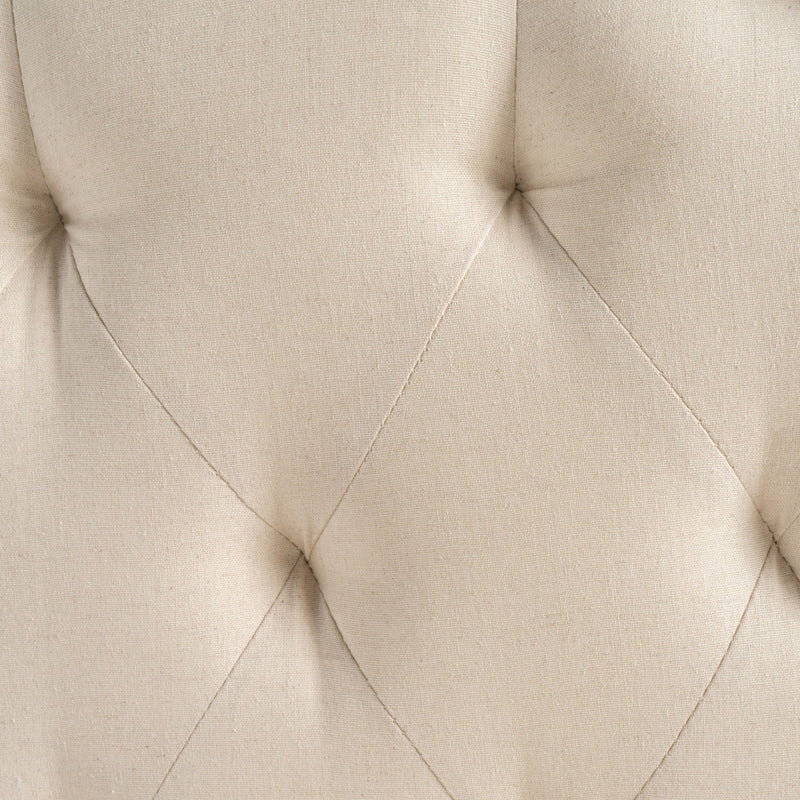 Queen & Full Size Headboard With Diamond Tufting And Nailhead Trim - Beige - R&R Furniture Gallery (Fountain Valley, CA)