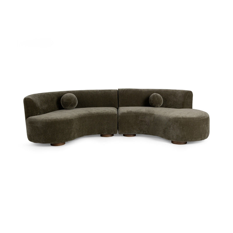 Classic Home Octavia stationary sectional sofa with plush cushions and modern design in a neutral fabric.