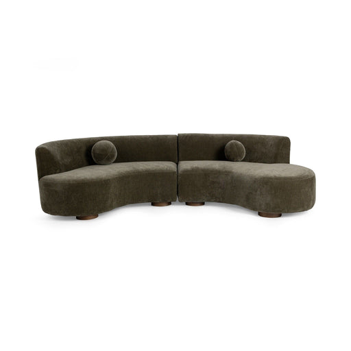 Classic Home Octavia stationary sectional sofa with plush cushions and modern design in a neutral fabric.