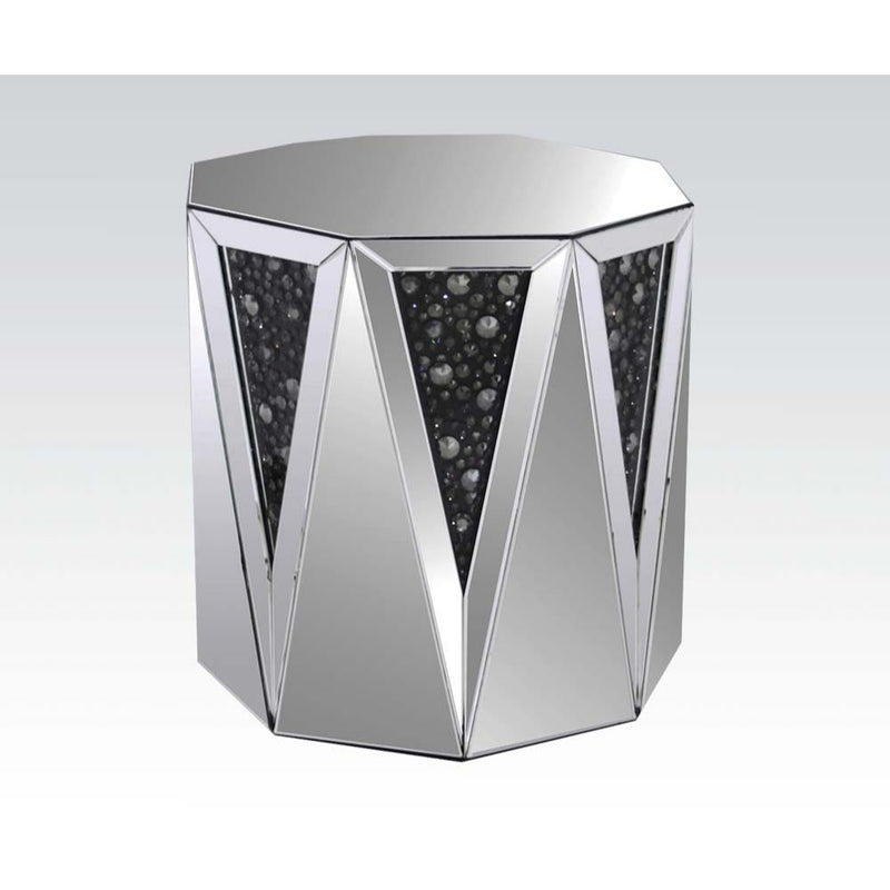 Nysa - End Table - Mirrored & Faux Crystals - R&R Furniture Gallery (Fountain Valley, CA)