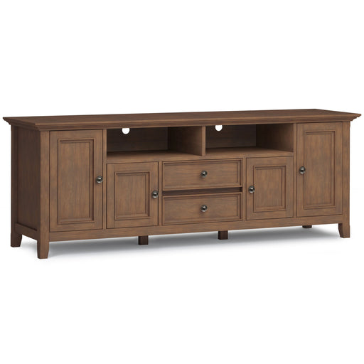 Amherst - Wide TV Media Stand - Rustic Natural Aged Brown - R&R Furniture Gallery (Fountain Valley, CA)