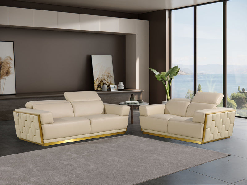 1111 - Leather Living Room Set - R&R Furniture Gallery (Fountain Valley, CA)