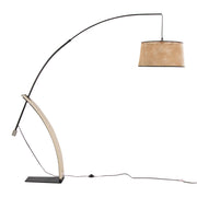 Lumi Source Robyn mid-century modern floor lamp with sleek wooden tripod stand and white fabric shade for stylish lighting.