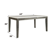 Merel - Dining Table - White Marble Top & Gray Oak - R&R Furniture Gallery (Fountain Valley, CA)