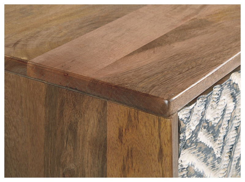 Kerrings - Accent Cabinet - Brown / Black / White - R&R Furniture Gallery (Fountain Valley, CA)