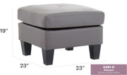 Glory Furniture upholstered casual ottoman with a soft fabric cover, ideal for stylish living spaces and versatile seating.