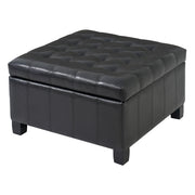 Square Tufted Indoor Ottoman With Lift-Top Storage - R&R Furniture Gallery (Fountain Valley, CA)
