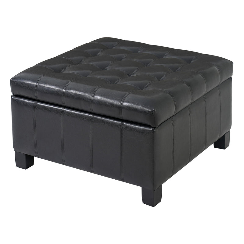 Square Tufted Indoor Ottoman With Lift-Top Storage - R&R Furniture Gallery (Fountain Valley, CA)