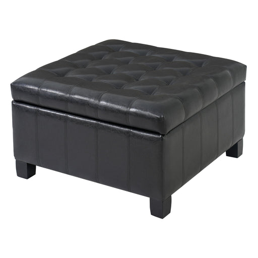 Square Tufted Indoor Ottoman With Lift-Top Storage - R&R Furniture Gallery (Fountain Valley, CA)
