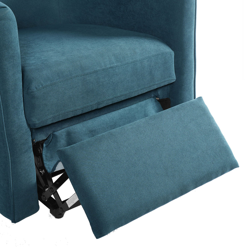 Power Lift Recliner Barrel Shape Reclining Chair With Footrest And Side Pocket