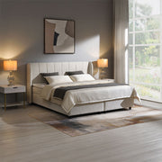 Adonia - Queen Bed With Storage - Beige - R&R Furniture Gallery (Fountain Valley, CA)