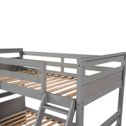 DreamHaus bunk bed with integrated storage, featuring a sturdy frame, ladder, and built-in drawers for space-saving organization.