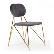 Carol Modern Grey Fabric Dining Chair (Set of 2) — view 5