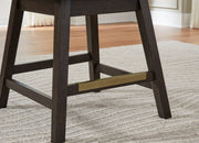 Burkhaus - Upholstered Swivel Barstool (Set of 2) - Beige / Dark Brown - R&R Furniture Gallery (Fountain Valley, CA)