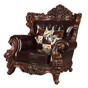Forsythia - Chair - Espresso Top Grain Leather Match & Walnut - R&R Furniture Gallery (Fountain Valley, CA)