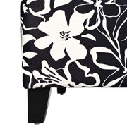 Luxury Storage Ottoman With Floral Patterned Fabric, Soft-Close Hinges, Multi Functional - R&R Furniture Gallery (Fountain Valley, CA)
