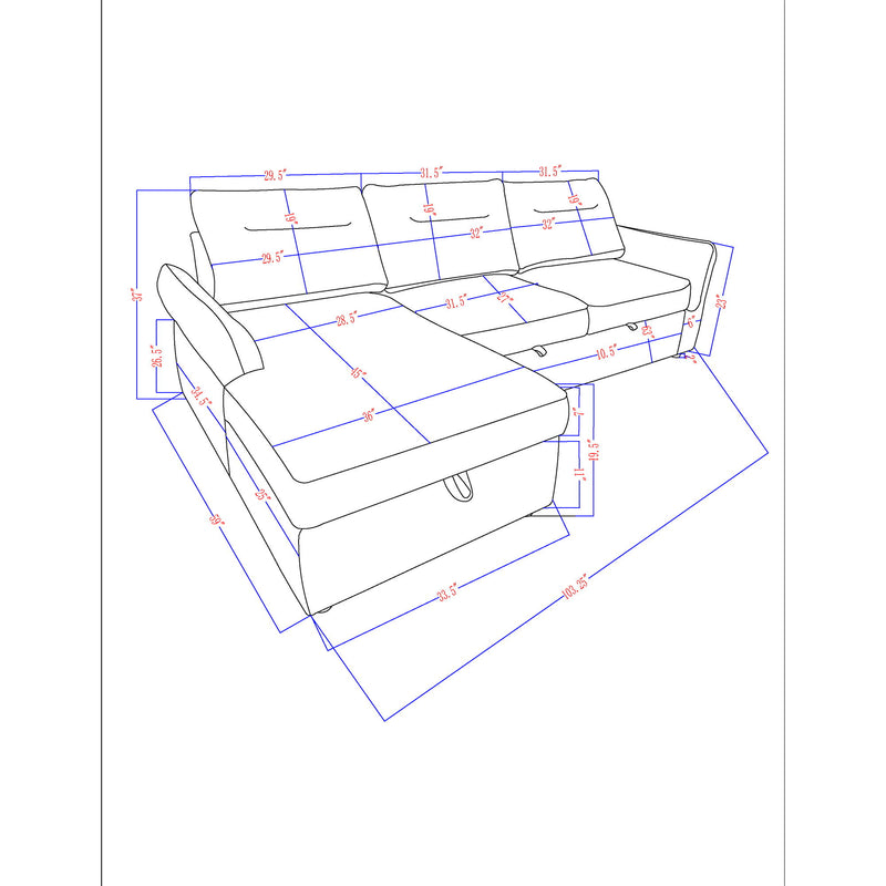 Montana - Sofabed With Storage - Gray - R&R Furniture Gallery (Fountain Valley, CA)