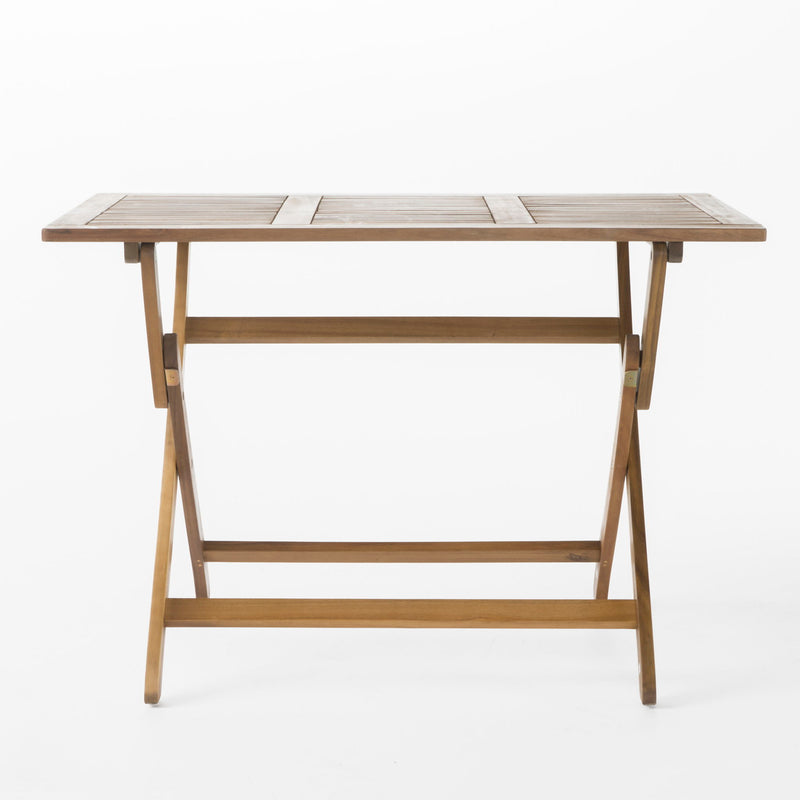 Blissique - Outdoor Foldable Wood Dining Table With Slat Design - R&R Furniture Gallery (Fountain Valley, CA)