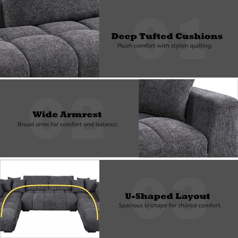 Chosen - Sectional Sofa With 3 Pillows - R&R Furniture Gallery (Fountain Valley, CA)