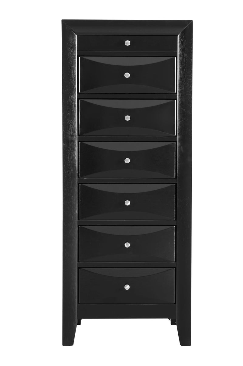 Glory Furniture Marilla 7 Drawer Lingerie Chest with sleek wood finish and ample storage drawers for organization.