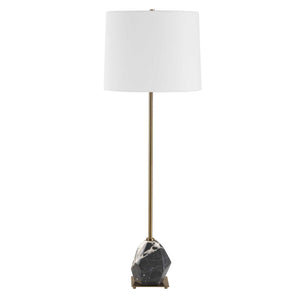 Rowland - Panda Marble Buffet Lamp - Black / Brass