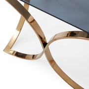 Reklaw Modern Smoked Glass & Rosegold End Table — view 5