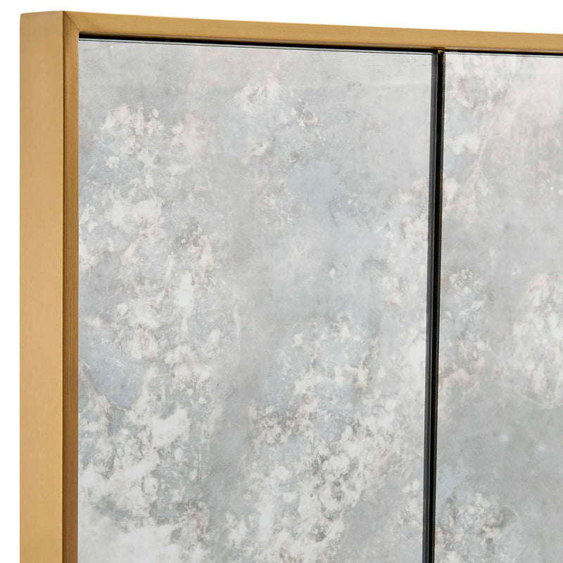 Rally - Oversized Antiqued Mirror - Brass / Gold