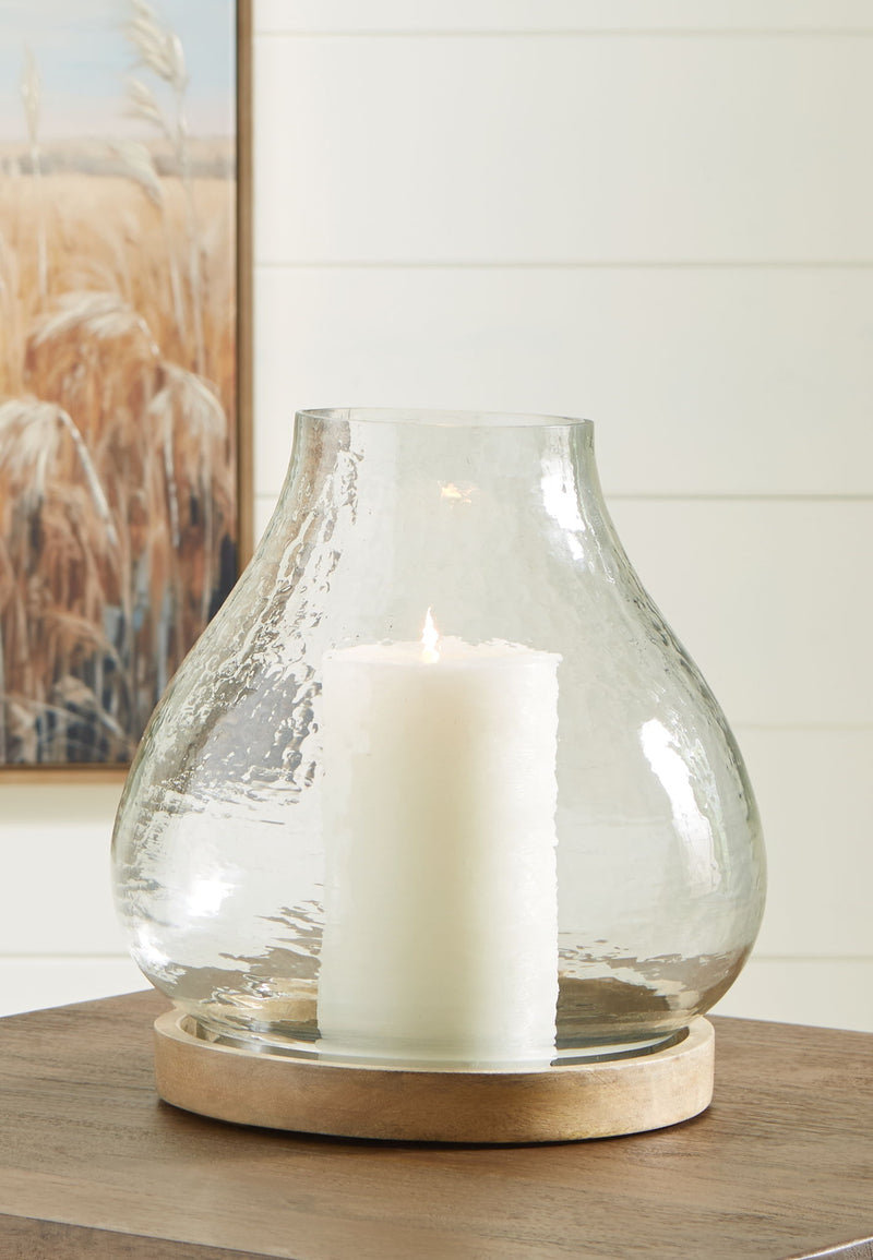 Adalisen - Candle Holder - Clear / Brown - R&R Furniture Gallery (Fountain Valley, CA)