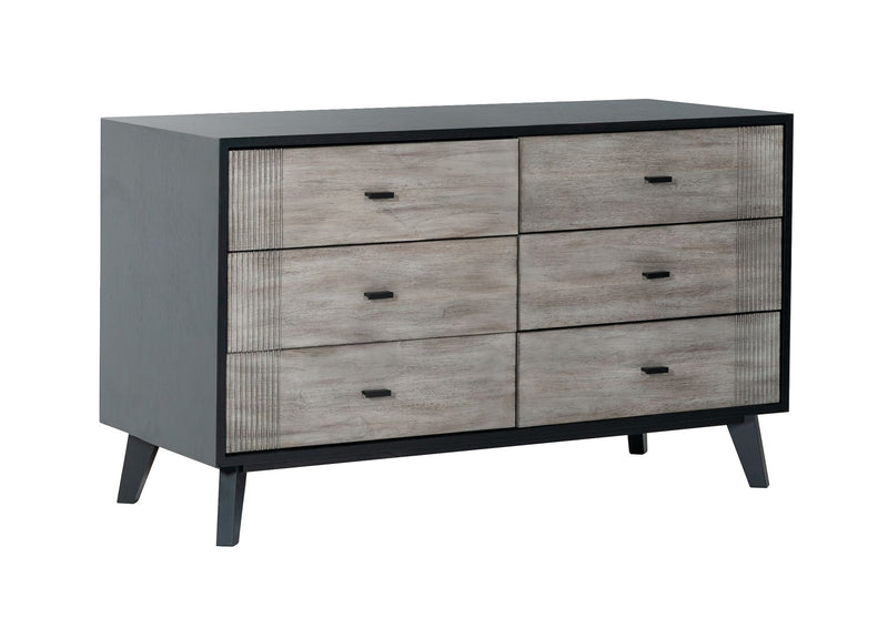 Panther Contemporary Grey & Black 4-Piece Bedroom Set — view 2