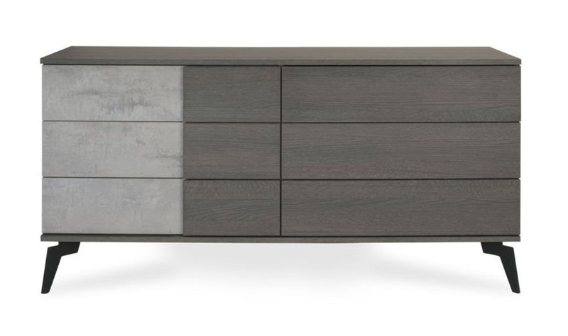 Palermo Italian Modern Faux Concrete & Grey Dresser — view 3