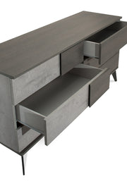 Palermo Italian Modern Faux Concrete & Grey Dresser — view 2