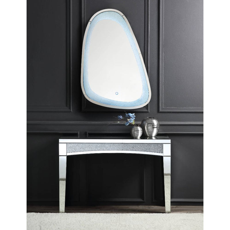 Noralie - 46" Accent Mirror With LED - Mirrored & Faux Diamonds - R&R Furniture Gallery (Fountain Valley, CA)