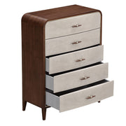 Houston - 5-Drawer Chest - Walnut - R&R Furniture Gallery (Fountain Valley, CA)
