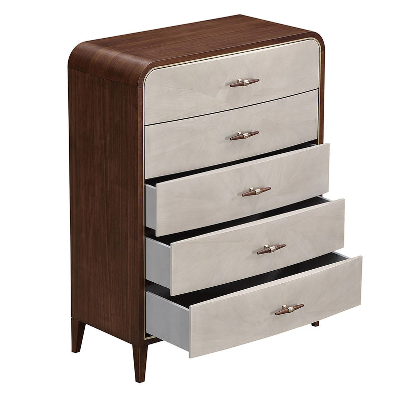 Houston - 5-Drawer Chest - Walnut - R&R Furniture Gallery (Fountain Valley, CA)