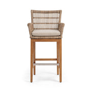 Classic Home Valerie counter height stool with wooden seat and metal frame, ideal for kitchen or bar area.